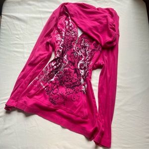 Pink Y2K Hooded Zip Up Jacket Style & Co.